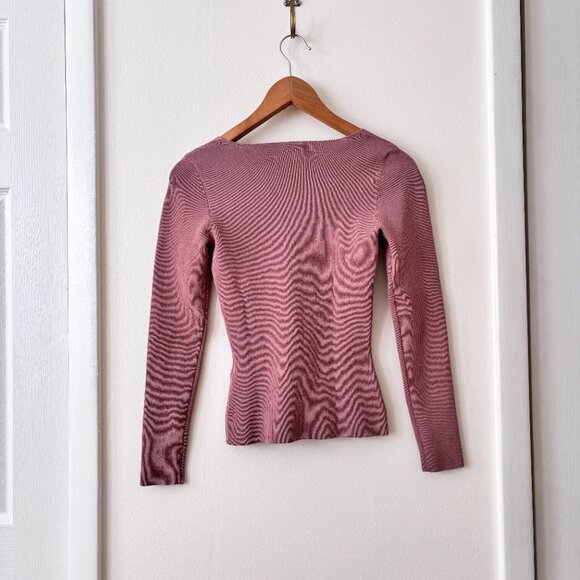 Reiss Emine Ribbed Sweetheart Jumper - Picture 8 of 9